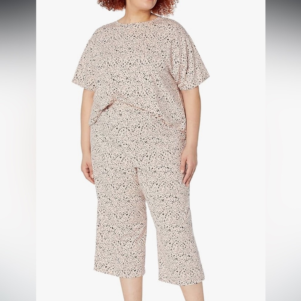 Amazon Essentials Cream Pajama Set Relaxed Fit